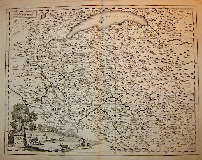 Albrizzi Giambattista (1698-1777) Carta geografica del Ducato di Savoja 1750 Venezia 